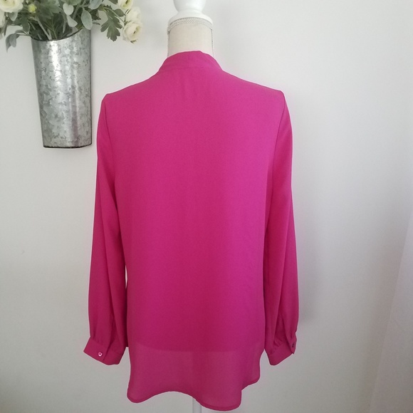 Violet+Claire | Magenta Blouse Cuffed Sleeves /A21 - Picture 2 of 3